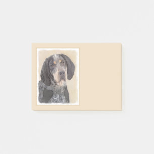 Bluetick Coonhound Painting - Cute Original Dog Ar Post-it Notes