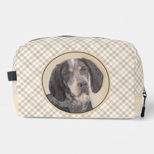 Bluetick Coonhound Painting with Markings Dog Art Dopp Kit