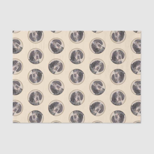 Bluetick Coonhound Painting with Markings Dog Art Tissue Paper (Front)
