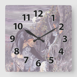 Bluetick Coonhound Puppy Dreamer Clock