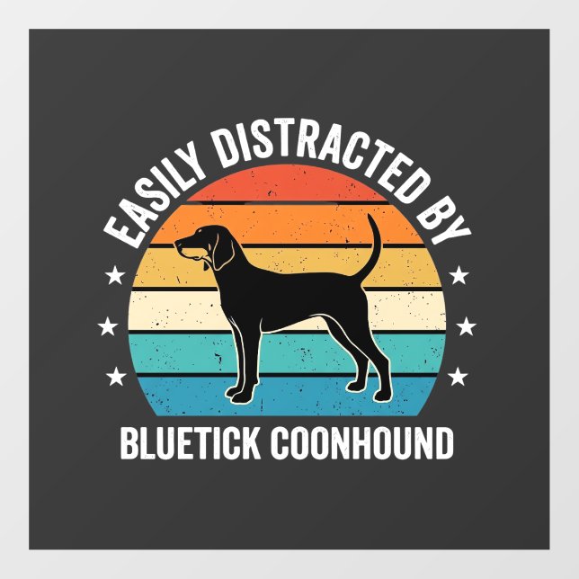 Bluetick Coonhound Retro Sunset Dog (Sheet)