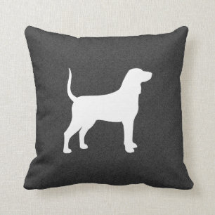 Bluetick Coonhound Silhouette Cushion