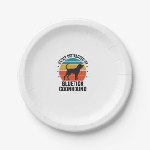 Bluetick Coonhound Vintage Dog Lover Shirt Design_ Paper Plate