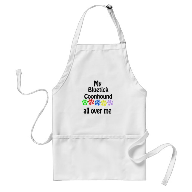 Bluetick Coonhound Walks Design Standard Apron (Front)
