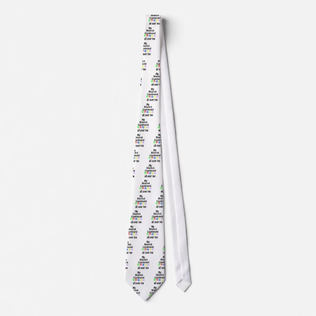 Bluetick Coonhound Walks Design Tie (Front)