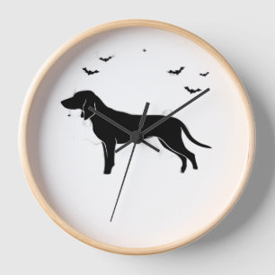 Bluetick Dog – Halloween Moon Silhouette Classic T Clock
