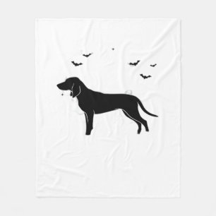 Bluetick Dog � Halloween Moon Silhouette Classic T Fleece Blanket
