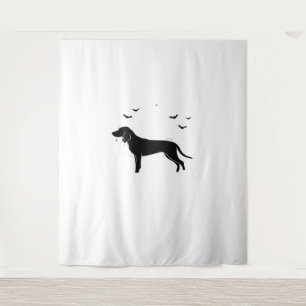 Bluetick Dog – Halloween Moon Silhouette Classic T Tapestry