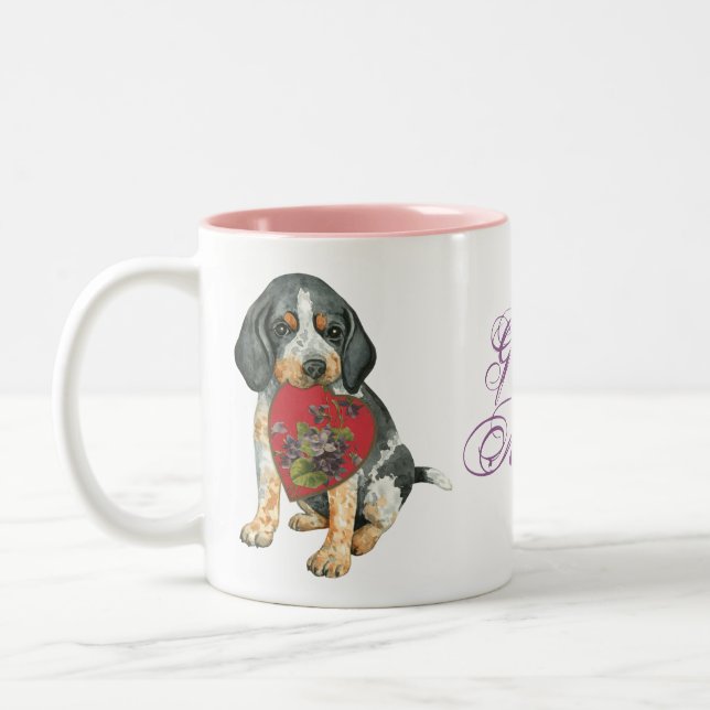 Bluetick Heart Mum Two-Tone Coffee Mug (Left)