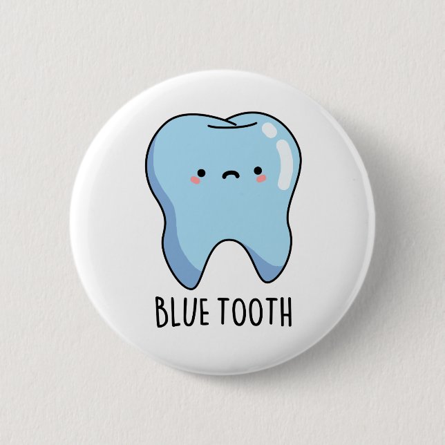 Bluetooth Funny Technical Blue Tooth Pun  6 Cm Round Badge (Front)