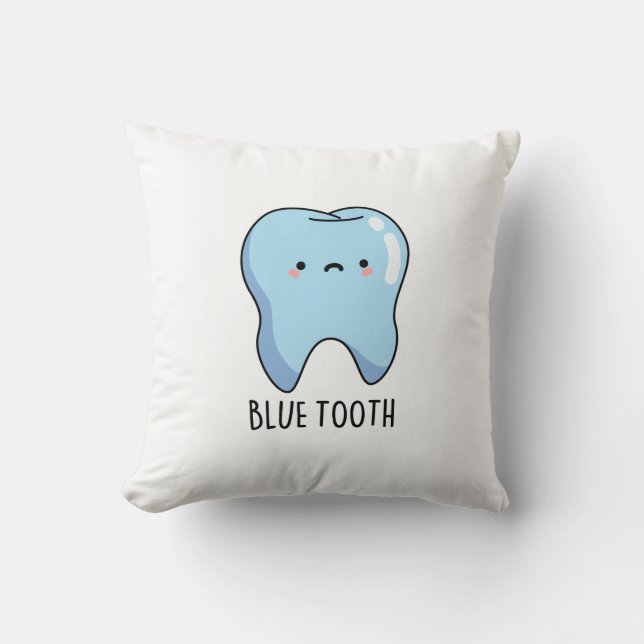 Bluetooth Funny Technical Blue Tooth Pun  Cushion (Front)