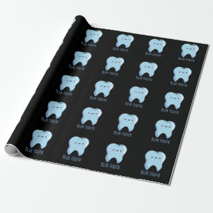 Bluetooth Funny Technical Blue Tooth Pun Dark BG Wrapping Paper