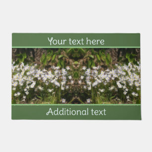 Bluets Tiny Blue Flowers Painting Personalised Doormat