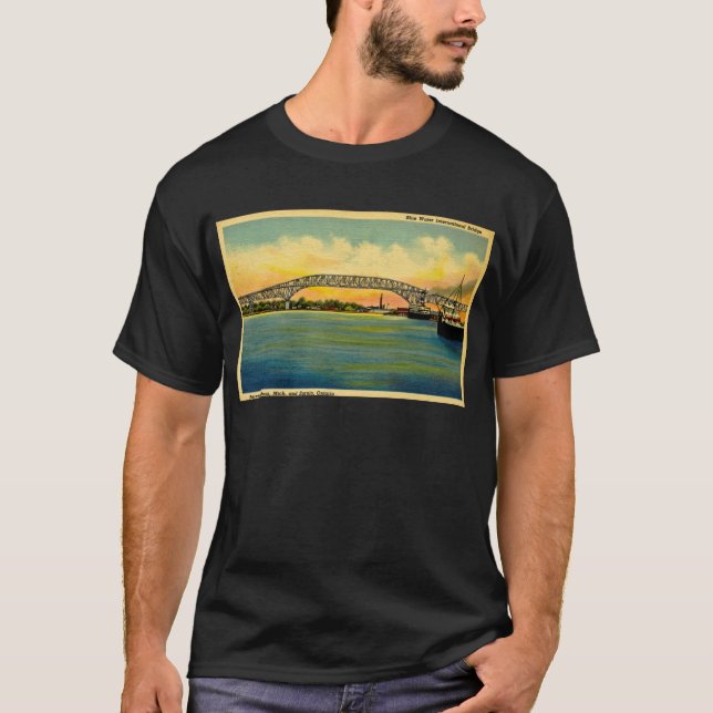 Bluewater Bridge Port Huron Michigan T-Shirt (Front)