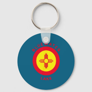Bluewater Lake State Park New Mexico Nm Flag Zia S Key Ring
