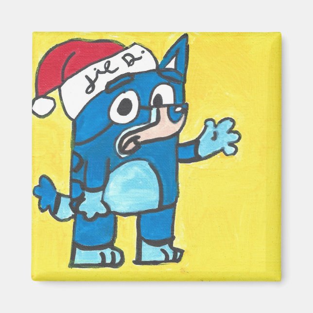Bluey Christmas Fan Art Magnet (Front)