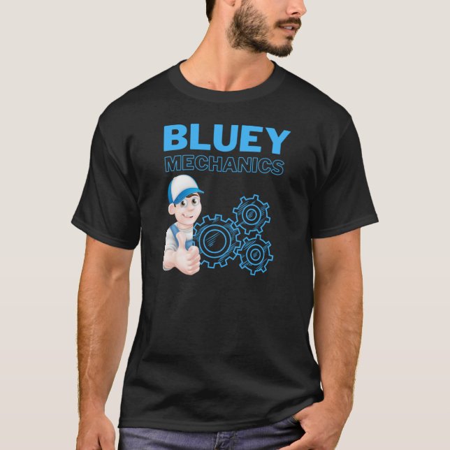 Bluey Mechanics Car Service   T-Shirt (Front)