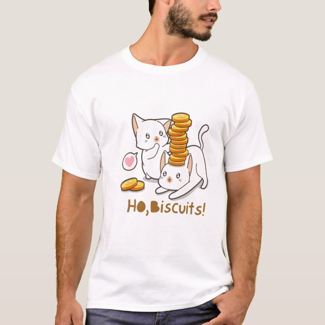 Bluey Oh Biscuits Cat Cartoon tshirt (Front)