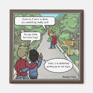 Bluffing Funny Magnet