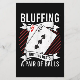Bluffing Nothing Beats A Pair Of Balls Funny Poker Flyer