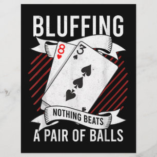 Bluffing Nothing Beats A Pair Of Balls Funny Poker Flyer
