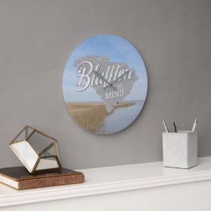 Bluffton State of Mind Lowcountry South Carolina Large Clock