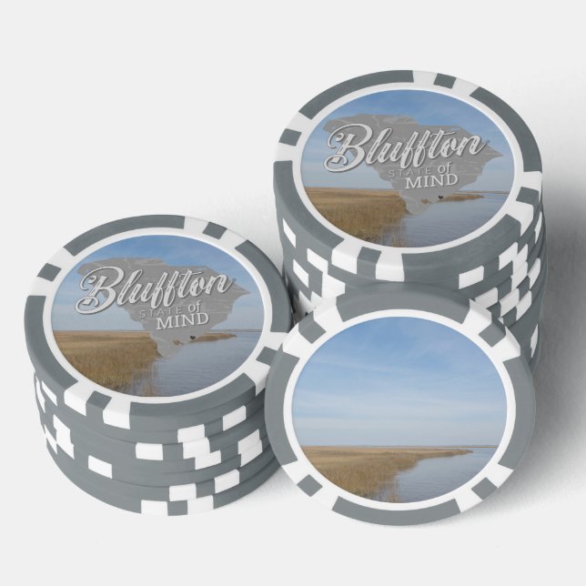 Bluffton State of Mind Lowcountry South Carolina Poker Chips (Stack)