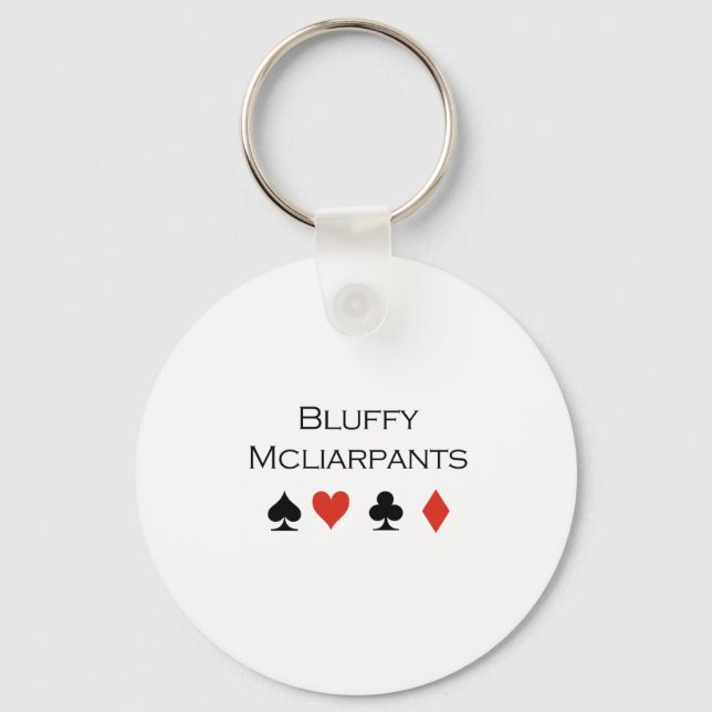 Bluffy Mcliarpants T-shirt Key Ring (Front)