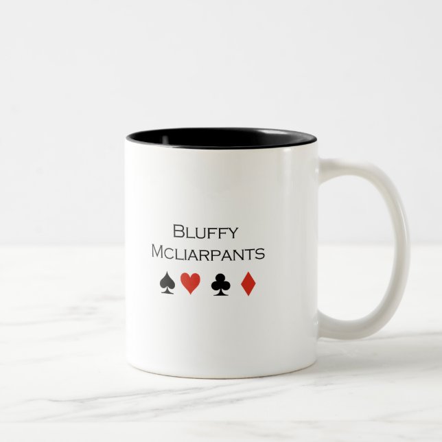 Bluffy Mcliarpants T-shirt Two-Tone Coffee Mug (Right)