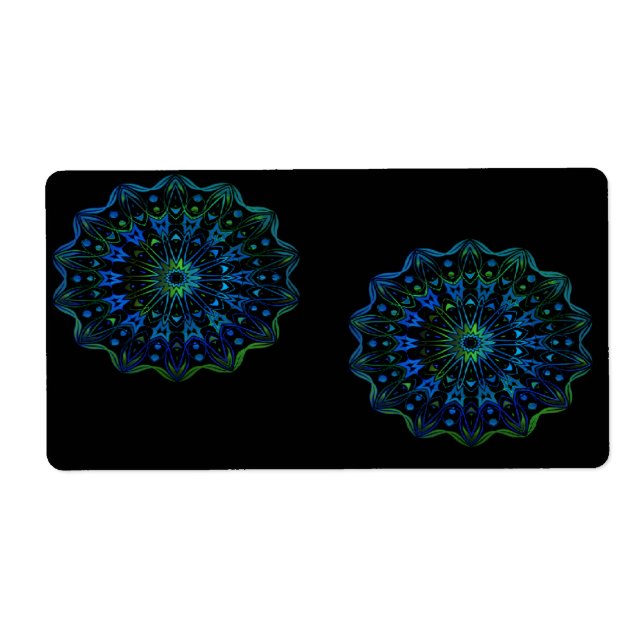 Bluish green mandala (Front)