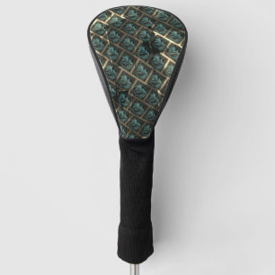 Bluish grey brick effect, under dark spot in lines golf head cover