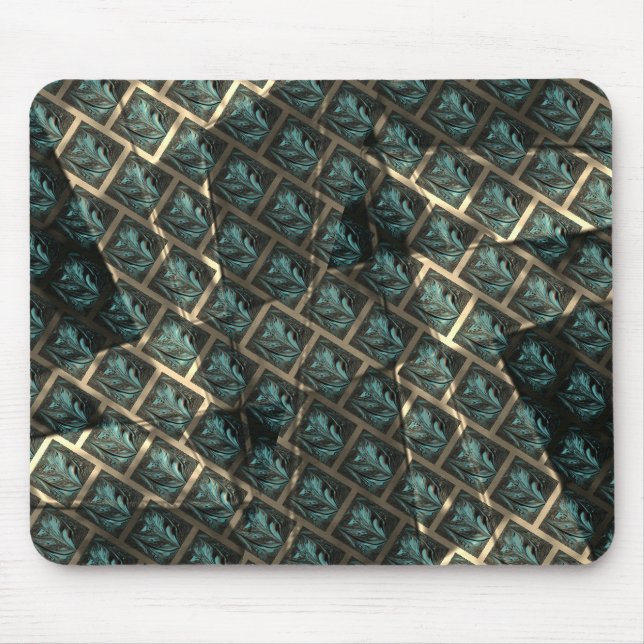 Bluish grey brick effect, under dark spot in lines mouse pad (Front)