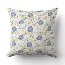 Bluish Grey Floral Design
