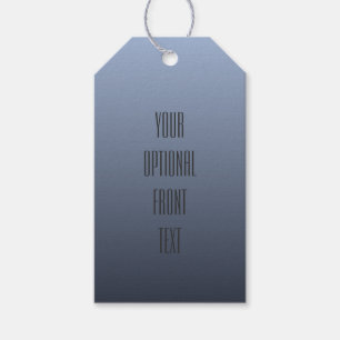 Bluish Grey Gradient custom text gift tags