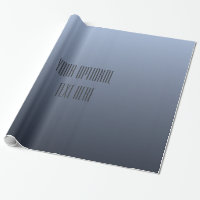 Bluish Grey Gradient custom text wrapping paper