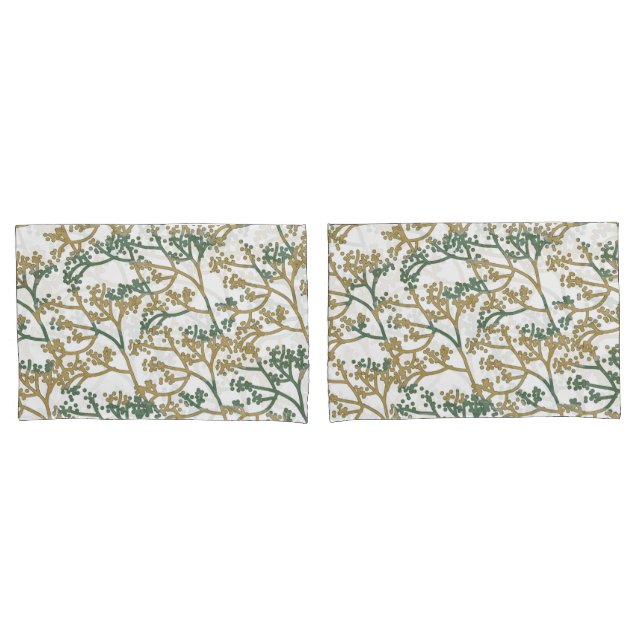 Bluish Olive Foliage Pillowcase (Front-Set)