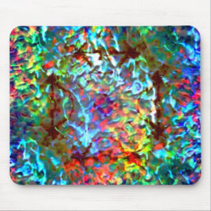 Bluish psychedelic or cybernetic sea rock mouse pad
