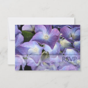 ©Bluish Purple Hydrangea RSVP Response Card