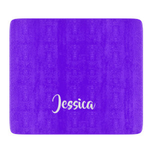 Bluish purple solid plain cutting board