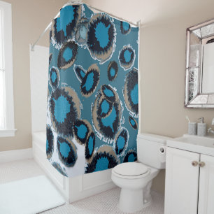 Bluish Smudge Spots Shower Curtain