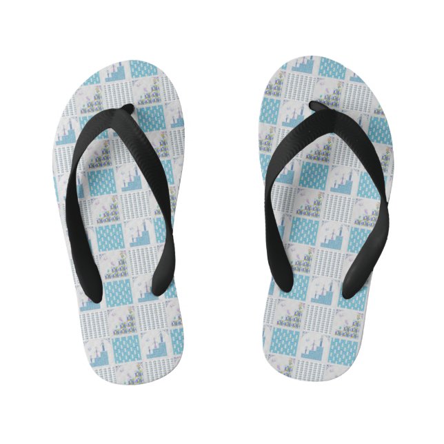 Bluish Stils Kid's Thongs (Footbed)