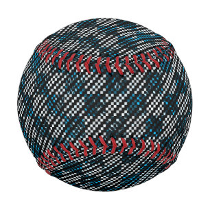 Bluish weird chequered or slanted stripes, dotted baseball
