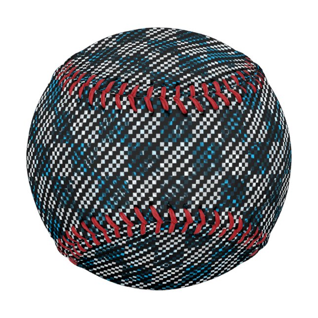 Bluish weird chequered or slanted stripes, dotted baseball (Back)