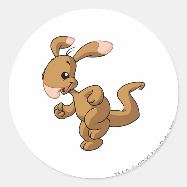 Blumaroo Brown Classic Round Sticker (Front)