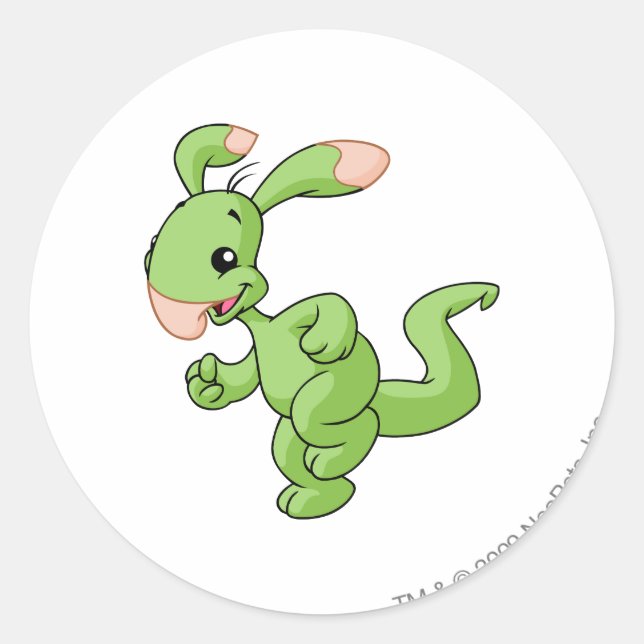 Blumaroo Green Classic Round Sticker (Front)