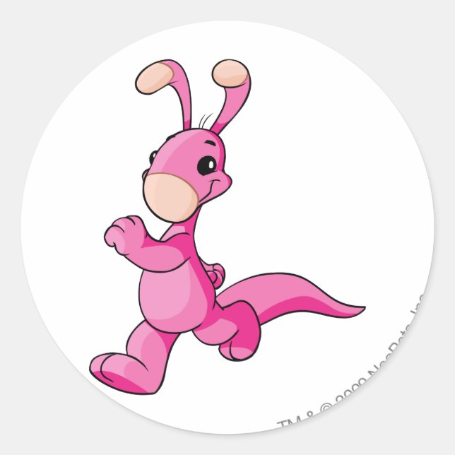Blumaroo Pink Classic Round Sticker (Front)