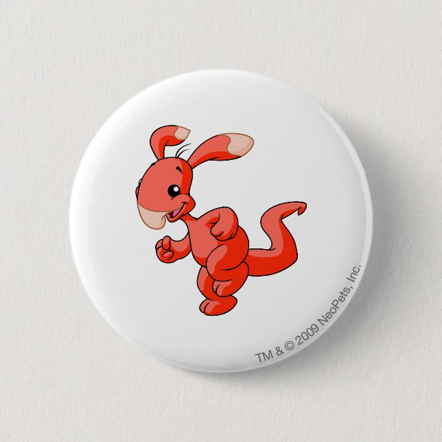 Blumaroo Red 6 Cm Round Badge (Front)