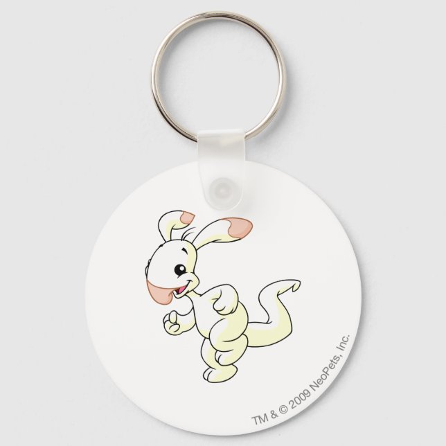 Blumaroo White Key Ring (Front)