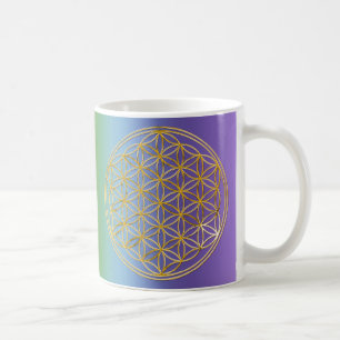 Blume des Lebens 2x klein / chakren coloured BG Coffee Mug