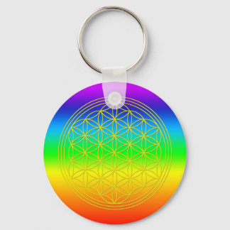 Blume des Lebens chakra 2 Key Ring